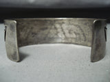 Rare Vintage Native American Hopi Sterling Silver Geomtric Bracelet-Nativo Arts