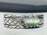 Very Important Orvil Jack Turquoise Vintage Native American Navajo Sterling Silver Bracelet-Nativo Arts