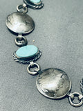 Exceptional Native American Navajo 4 Royston Turquoise 5 Silver Mercury Dimes Bracelet-Nativo Arts