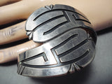 Dynamic Vintage Navajo Sterling Silver Bracelet Native American Old-Nativo Arts