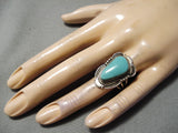 Important Smithsonian Vintage Native American Navajo Turquoise Sterling Silver Ring-Nativo Arts