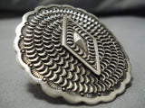 Important Matt Charley Stamp Genius Native American Navajo Sterling Silver Ring-Nativo Arts