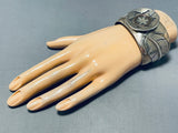 Important Vintage Native American Navajo Handmade Basket Sterling Silver Bracelet-Nativo Arts