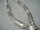 Best Native American Navajo Tubule Sterling Silver Bead Necklace-Nativo Arts