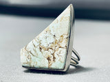 Best Native American Navajo Dry Creek Turquoise Sterling Silver Huge Ring-Nativo Arts