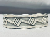 Heavy 90 Gram Vintage Native American Navajo Sterling Silver Thick Bracelet Cuff-Nativo Arts