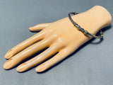 Orville Tsinnie 14k Gold Vintage Native American Navajo Sterling Silver Bangle Bracelet-Nativo Arts