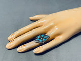 Important Vintage Native American Zuni Turquoise Sterling Silver Ring-Nativo Arts