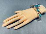 Important Abe Begay Vintage Native American Navajo Sterling Silver Inlay Bracelet 6-1/2 Wrist-Nativo Arts