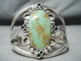 Huge Vintage Native American Navajo Royston Turquoise Sterling Silver Bracelet-Nativo Arts