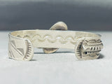 Impressive Vintage Native American Navajo Old Kingman Turquoise Sterling Silver Bracelet-Nativo Arts