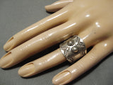 Amazing Vintage Native American Navajo Starbursts Sterling Silver Early Ring-Nativo Arts