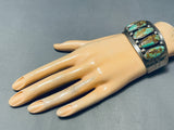 Whopping Vintage Native American Navajo Royston Turquoise Important Sterling Silver Bracelet-Nativo Arts