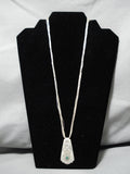 Native American Amazing Vintage Hands Inlay Turquoise Sterling Silver Necklace-Nativo Arts