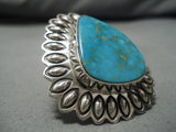 Fabulous Vintage Navajo Native American Spiderweb Turquoise Sterling Silver Ring-Nativo Arts