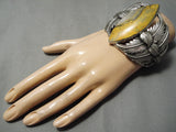 One Of The Biggest Native American Navajo Bumble Bee Sterling Silver Jasper Bracelet-Nativo Arts