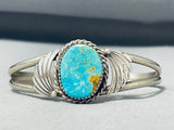 Impressive Vintage Native American Navajo Royston Turquoise Sterling Silver Bracelet-Nativo Arts