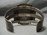 Colossal Vintage Native American Navajo Petrified Wood Sterling Silver Bracelet Old-Nativo Arts
