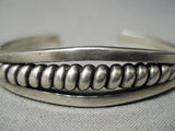 Native American Important Vintage Cochiti Joseph Quintana Sterling Silver Coil Bracelet Old-Nativo Arts