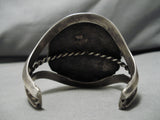 Opulent Vintage Native American Navajo Hopi Native American Navajo Turquoise Geomtric Sterling Silver Bracelet-Nativo Arts
