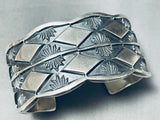 Heavy 130 Gram Mens Native American Navajo Sterling Silver Thick Bracelet Cuff-Nativo Arts