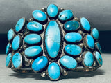 One Of The Best Ever Vintage Native American Navajo Turquoise Sterling Silver Bracelet-Nativo Arts