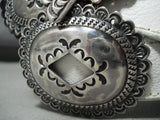 Women's Vintage Native American Navajo Sterling Silver White Belt Concho Belt-Nativo Arts