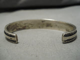 Native American Detailed!! Vintage Kokopelli Opal Inlay Sterling Silver Bracelet Old-Nativo Arts