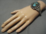Exceptional Vintage Native American Navajo Royston Turquoise Sterling Silver Bracelet Old-Nativo Arts