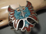 Superior Vintage Native American Navajo Turquoise Sterling Silver Bracelet Old-Nativo Arts
