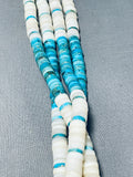 Native American One Of The Most Unique Vintage Santo Domingo Turquoise Shell Necklace-Nativo Arts