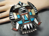 Biggest Best Vintage Native American Navajo Knifewing Turquoise Sterling Silver Bracelet-Nativo Arts