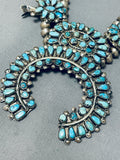 Gasp! Vintage Native American Navajo / Zuni Turquoise Sterling Silver Squash Blossom Necklace-Nativo Arts