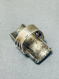 One Of The Best Ever Vintage Zuni Inlay Turquoise Sterling Silver Ring Old-Nativo Arts