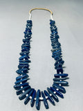 Native American One Of The Best Santo Domingo Lapis Shell Necklace-Nativo Arts