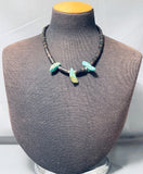 Superior Vintage Native American Navajo Royston Turquoise Sterling Silver Necklace-Nativo Arts