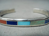 Exceptional Zuni Turquoise Sterling Silver Bracelet Native American-Nativo Arts