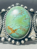 Jawdropping Vintage Native American Navajo Domed Royston Turquoise Sterling Silver Bracelet-Nativo Arts