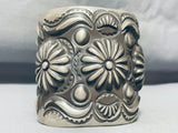 Heavy Best Vintage Native American Navajo Concho Sterling Silver 118 Gram Bracelet-Nativo Arts