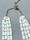 Native American One Of The Most Unique Vintage Santo Domingo Turquoise Shell Necklace-Nativo Arts