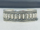 Beautiful Native American Navajo Sterling Silver Bracelet Hand Wrought-Nativo Arts