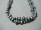 Amazing Navajo Turquoise Sterling Silver Necklace Native American-Nativo Arts