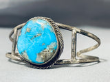 Marvelous Vintage Native American Navajo Morenci Turquoise Sterling Silver Bracelet-Nativo Arts