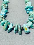 Astonishing Vintage Native American Navajo Kingman Royston Turquoise Chunks Necklace-Nativo Arts