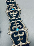 Quality Authentic Vintage Native American Navajo Turquoise Sterling Silver Concho Belt-Nativo Arts