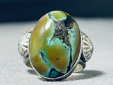 Rare Forgskin Turquoise Vintage Native American Navajo Ben Begaye (d.) Sterling Silver Ring-Nativo Arts