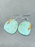 Native American Wonderful Santo Domingo Royston Turquoise Sterling Silver Earrings-Nativo Arts