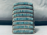 One Of The Best Ever Made Vintage Native American Zuni Turquoise Sterling Silver Bracelet-Nativo Arts