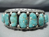 Best Jeanette Dale Vintage Native American Navajo Carico Lake Turquoise Sterling Silver Bracelet-Nativo Arts