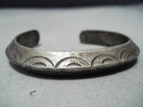 Superior Vintage Navajo Sterling Silver Bracelet Native American Old-Nativo Arts